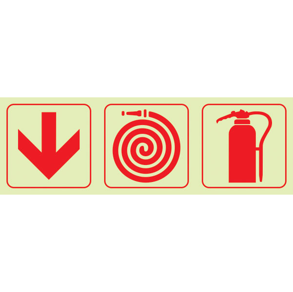 F4 – Arrow Down + Fire Hose Reel + Fire Extinguisher