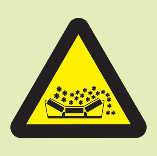 hazard-warning-of-falling-material-from-conveyor-belt-beware-sabs-approved-photoluminescent-signage