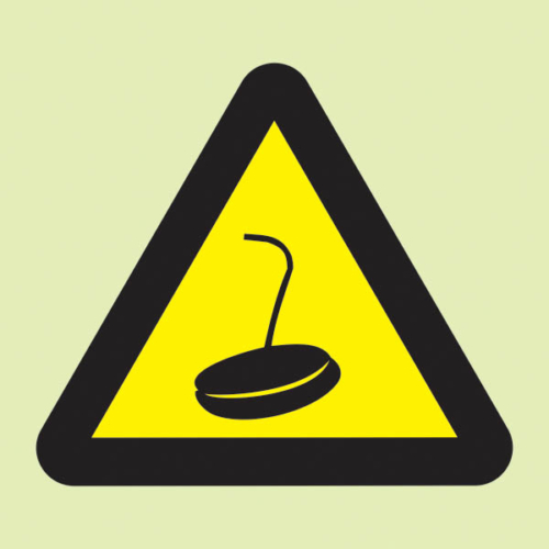 hazard-warning-of-magnet-crane-beware-sabs-approved-photoluminescent-signage